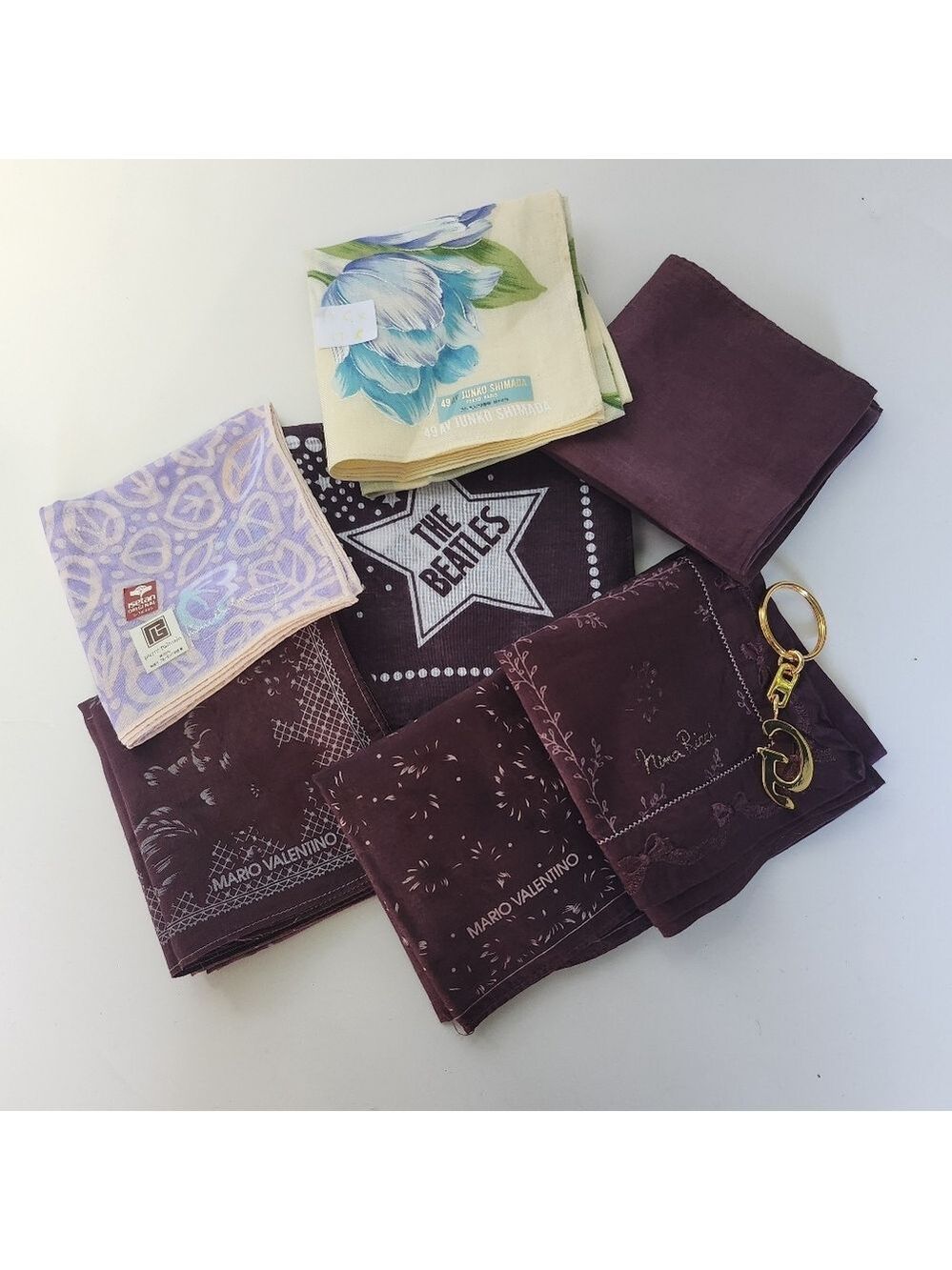 Mario Valentino / nina ricci/ Pierre balmain/ Beatles Bandana, bulk 7pcs #21